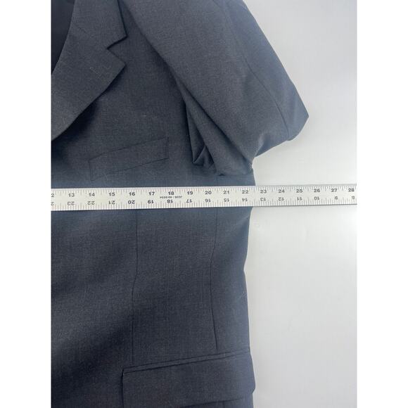 Brooks Brothers Suit Jacket Mens 44 R Stretch 346 Black Sports Coat Wool Blend - Picture 7 of 10